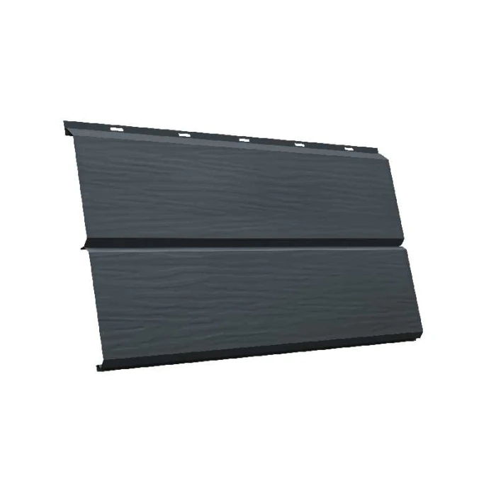 Металлический сайдинг Grand Line ЭкоБрус 3D 0.5 мм GreenCoat Pural BT. matt RR2Н3 (RAL 7016 антрацитово-серый)