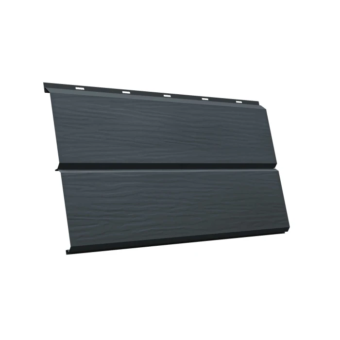 Металлический сайдинг Grand Line ЭкоБрус 3D 0.5 мм Satin Matt RAL 7016 анртацитово-серый