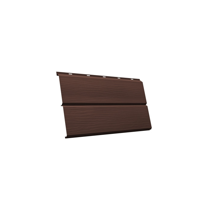 Металлический сайдинг Grand Line ЭкоБрус 3D 0.5 мм Satin с пленкой RAL 9005 черный