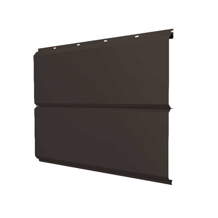 Металлический сайдинг Grand Line ЭкоБрус 0.5 мм Satin Matt RR 32 темно-коричневый