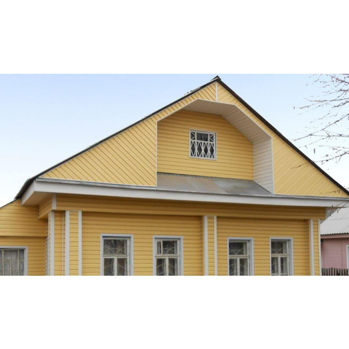 Виниловый сайдинг двухслойный Grand Line Блок-хаус Карамельный 3.00 фото 3
