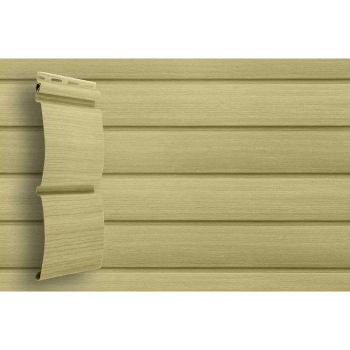 Виниловый сайдинг трехслойный Grand Line Блок-хаус Tundra Ясень 3.00