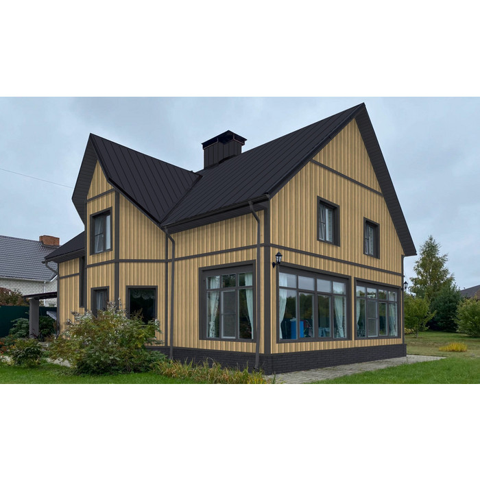Вертикальный сайдинг трехслойный Grand Line Tundra клен 3.00 фото 4