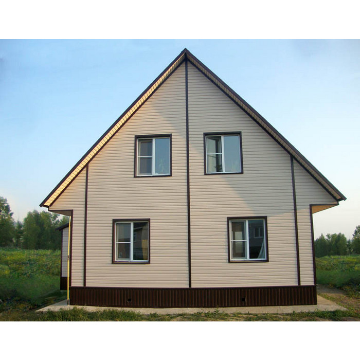 Виниловый сайдинг двухслойный Grand Line Корабельная доска Слим Бежевый 3.00 фото 3