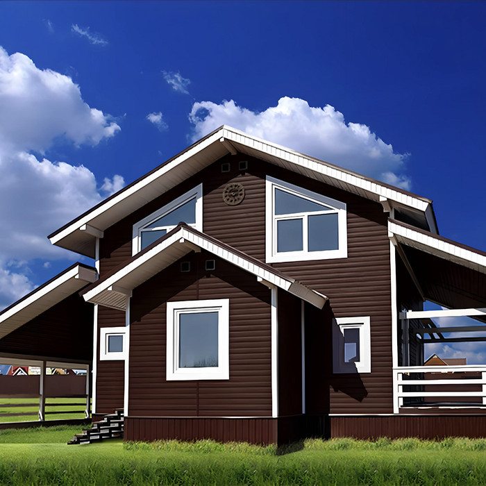 Виниловый сайдинг двухслойный Grand Line Natural-Брус Tundra Кедр 3.00 фото 3