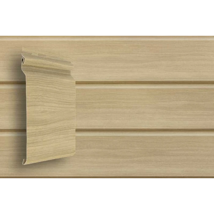 Виниловый сайдинг двухслойный Grand Line Natural-Брус Tundra Ясень 3.00