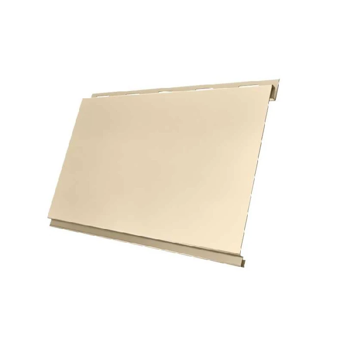 Металлический сайдинг Grand Line Вертикаль 0.45 мм classic PE с пленкой RAL 1015 Светлая слоновая кость