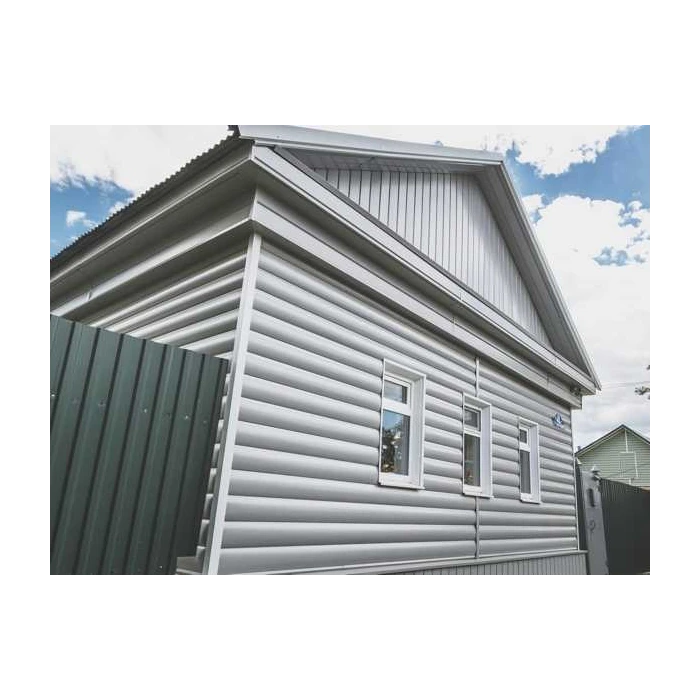 Металлический сайдинг Grand Line Блок-хаус 0.45 мм Drap RAL 9003 сигнальный белый