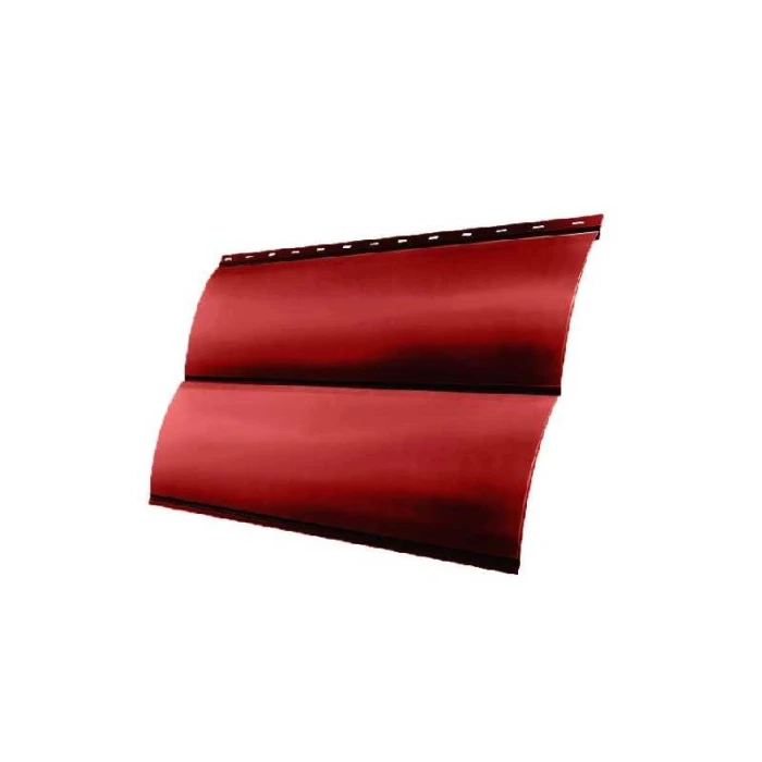 Металлический сайдинг Grand Line Блок-хаус 0.45 мм PE RAL 3003 рубиново-красный