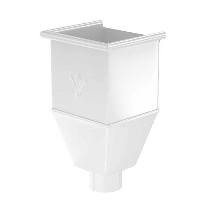 Воронка водосборная удлиненная, 90/125, Мраморно-белый (RR20)