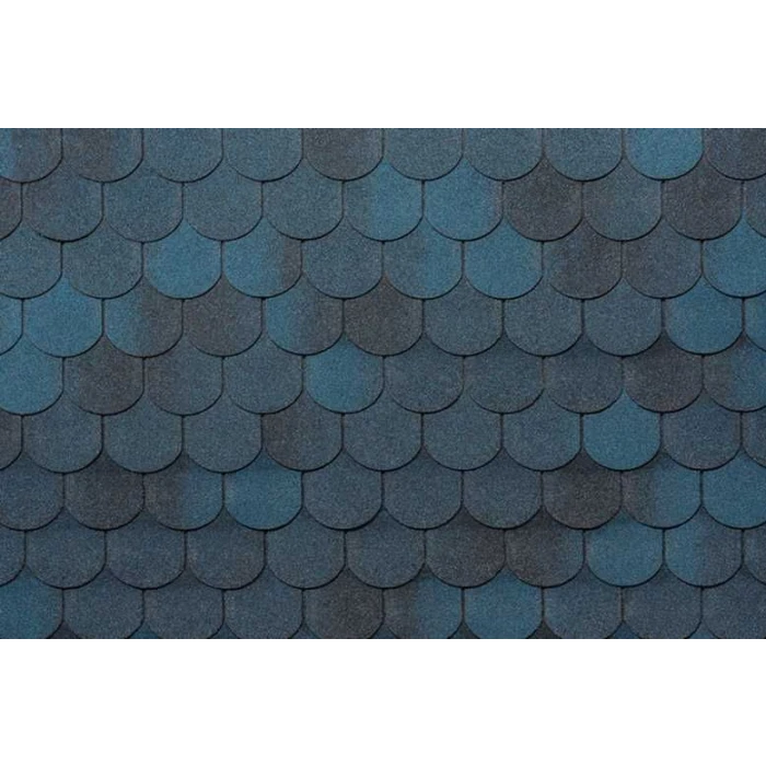 Гибкая черепица Тегола Business Антик Cиний с отливом