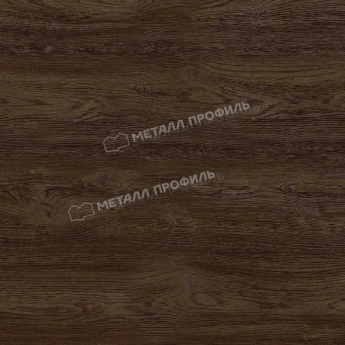 Планка конька круглого R110х2000 (ECOSTEEL_MA-01-МореныйДуб-0.5)