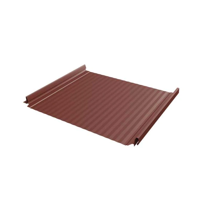 Фальцевая кровля Кликфальц Pro Gofr Grand Line 0,45 Полиэстер RAL 3009 Оксидно-Красный