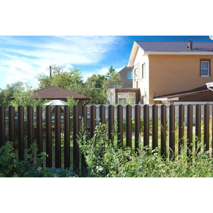 Штакетник М-образный В фигурный Grand Line 0,45 Полиэстер RAL 8004 Терракота